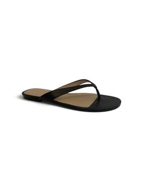 STUART WEITZMAN Black Leather Thong Sandals  size 10